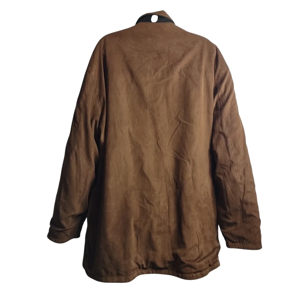 Weatherproof Men's Black Brown Reversible Leather Jacket Size XXL